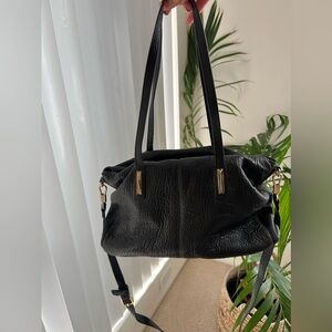 Elizabeth and James Black Leather Shoulder bag
